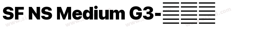 SF NS Medium G3字体转换